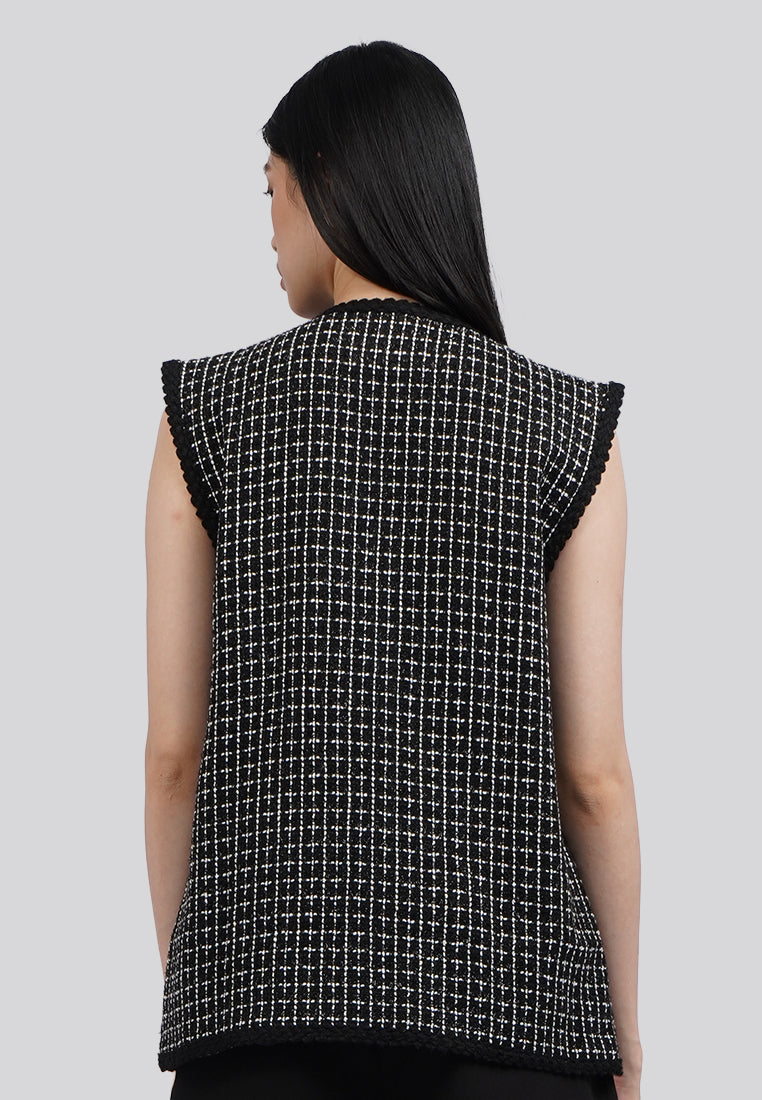 Oversized Tweed Vest