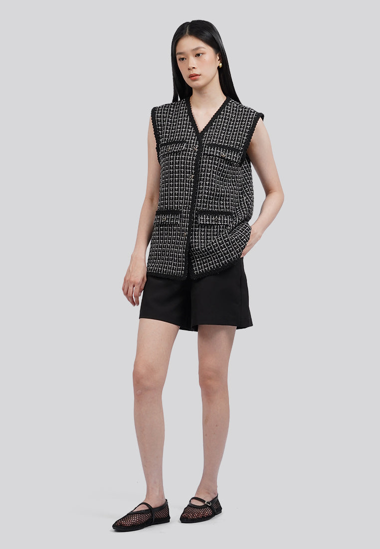 Oversized Tweed Vest
