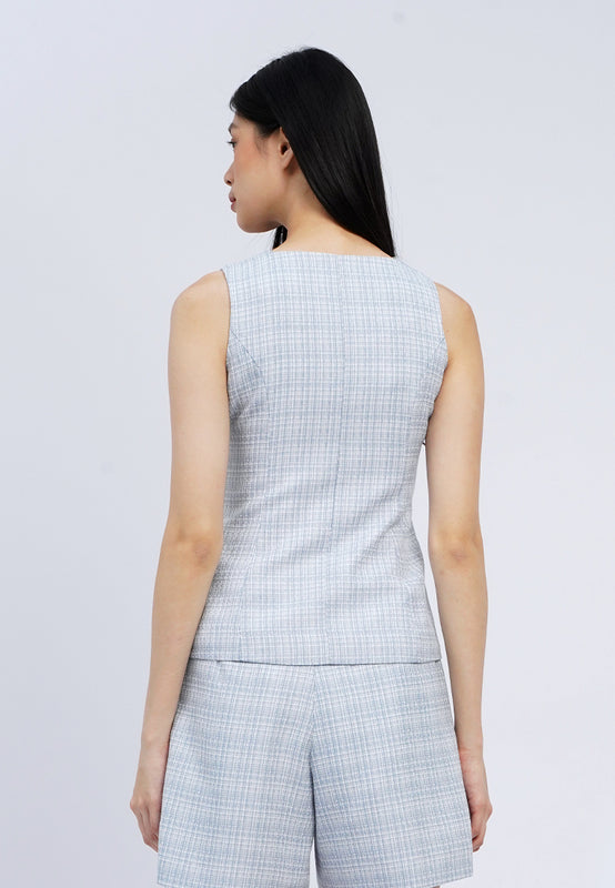 Semi Fit Tweed Vest