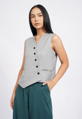 Asymmetrical Button Vest