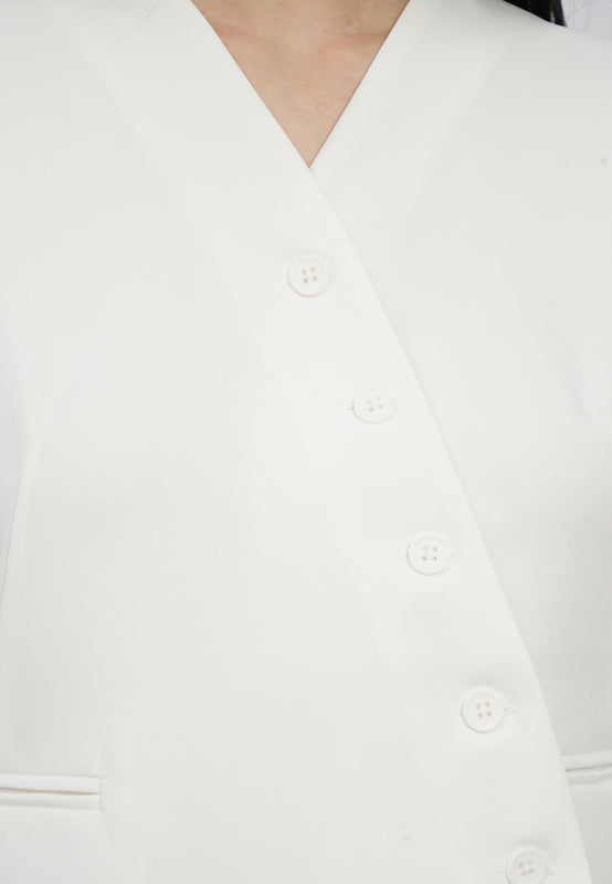 Asymmetrical Button Vest