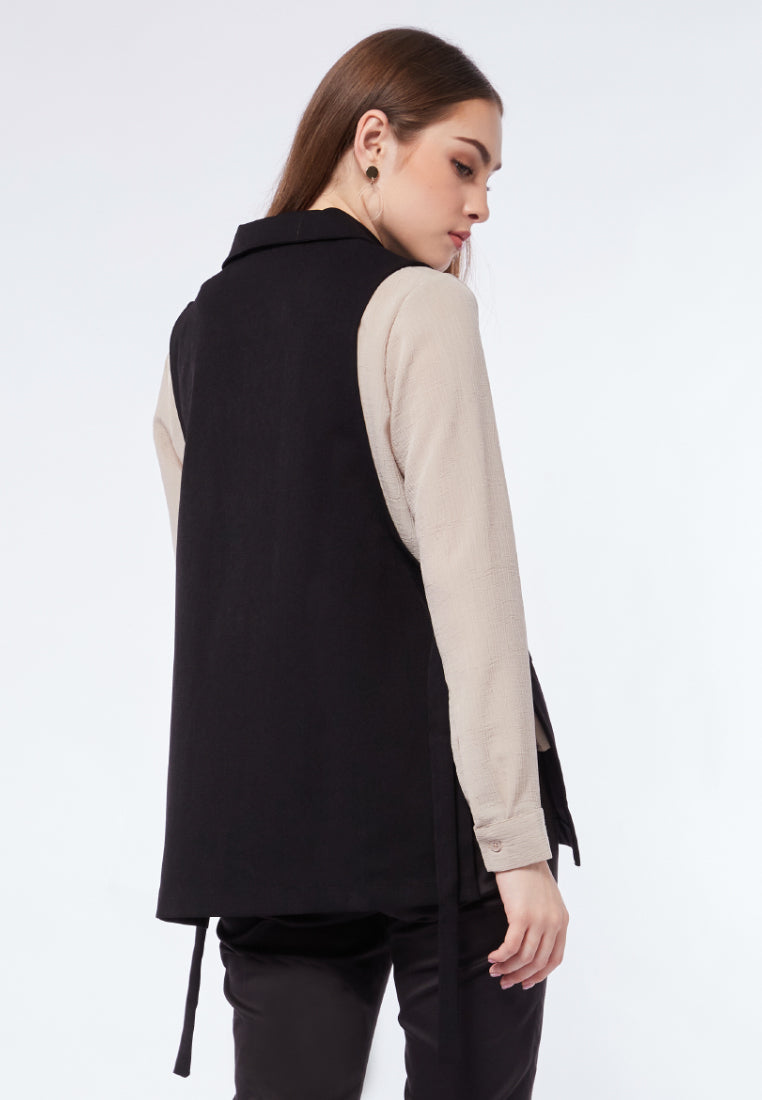 Long Vest with Side Details