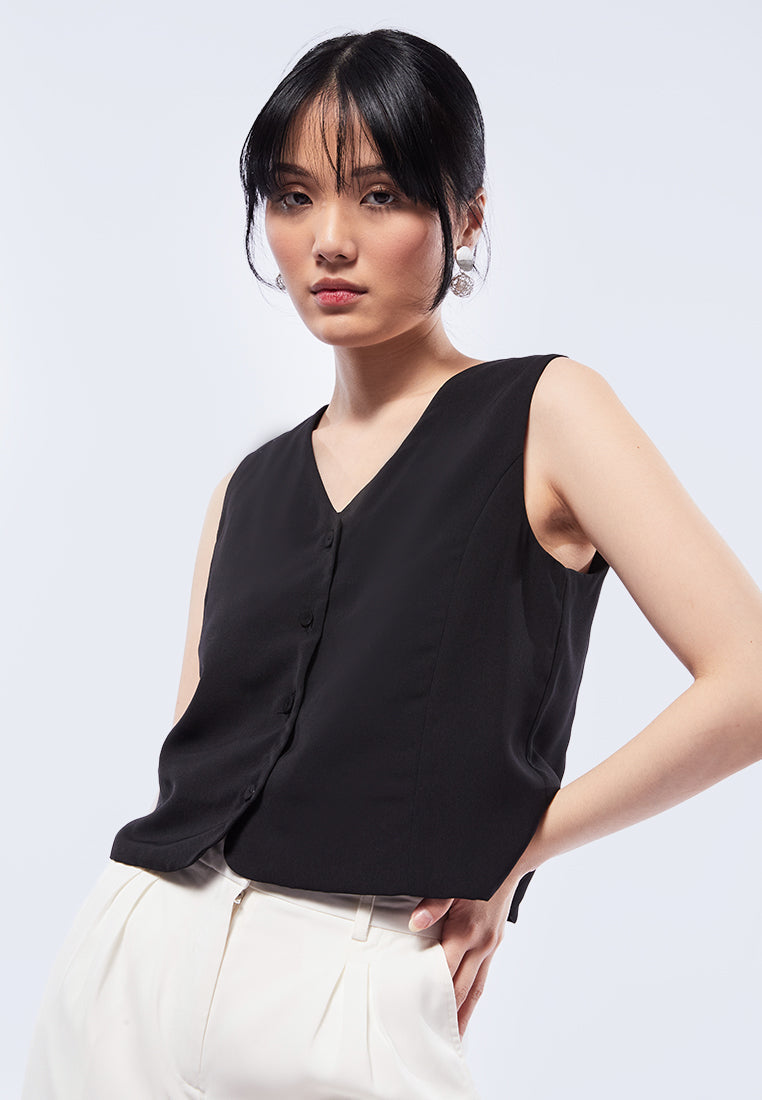 Woven Waistcoat Top