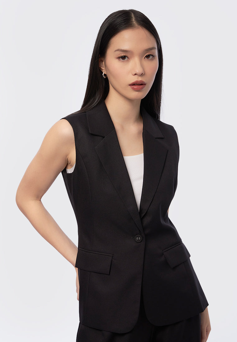 Vest with Blazer Collar