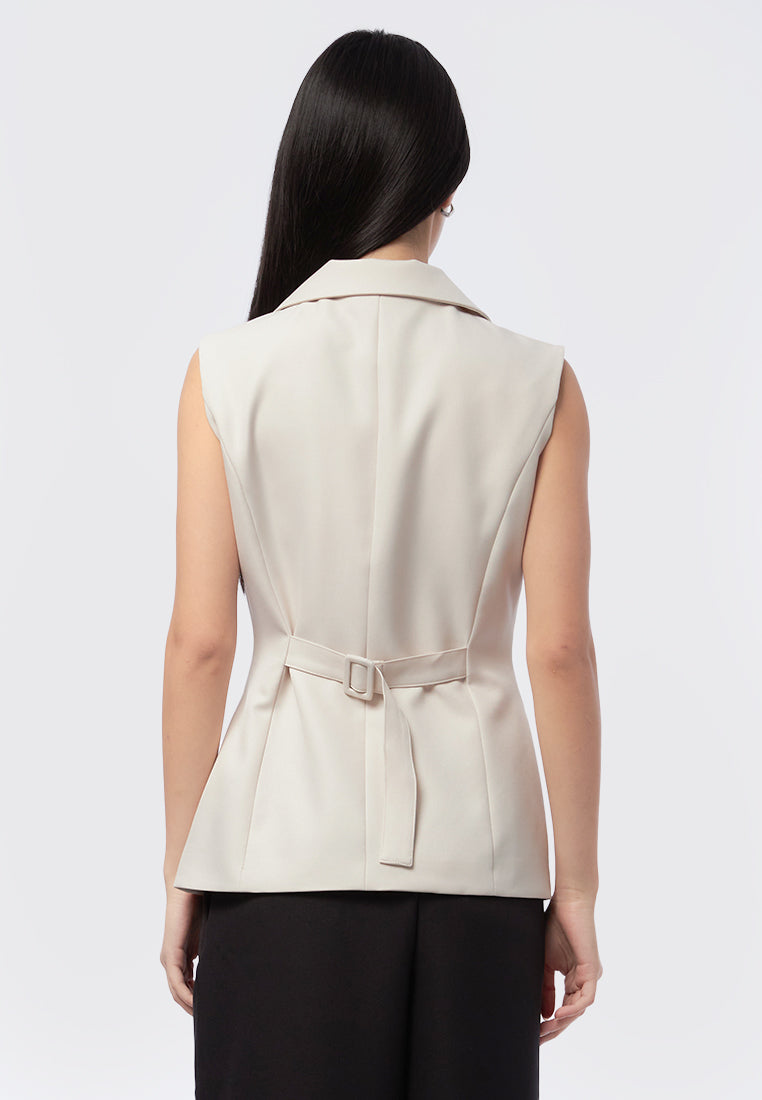 Vest with Blazer Collar