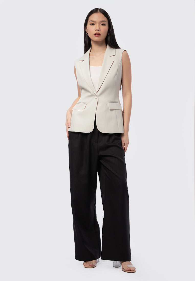 Vest with Blazer Collar