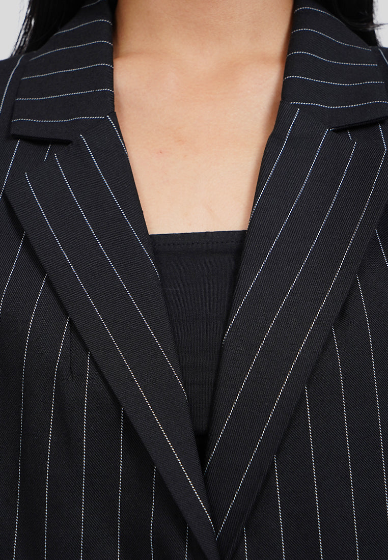 Oversized Long Vest with Lapel