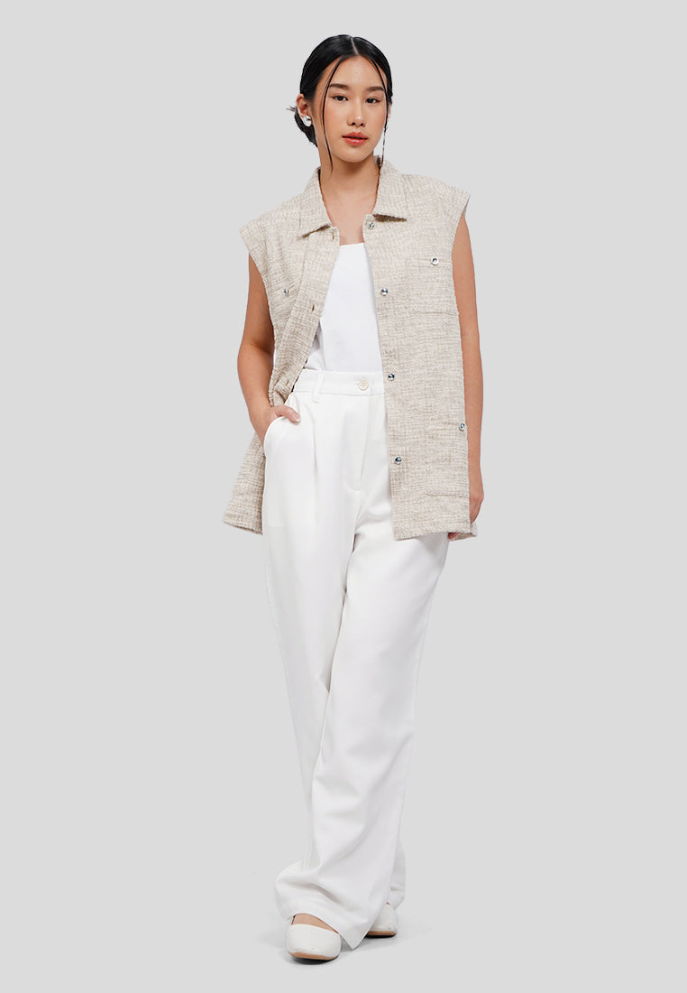 Oversized Tweed Vest