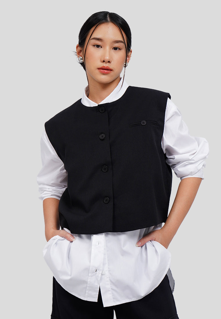 Cropped Boxy Vest