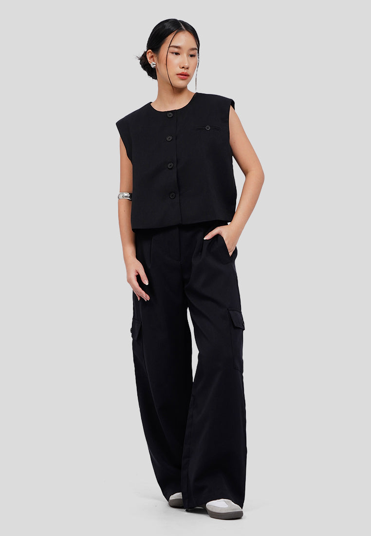 Cropped Boxy Vest