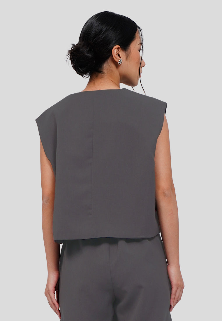 Cropped Boxy Vest