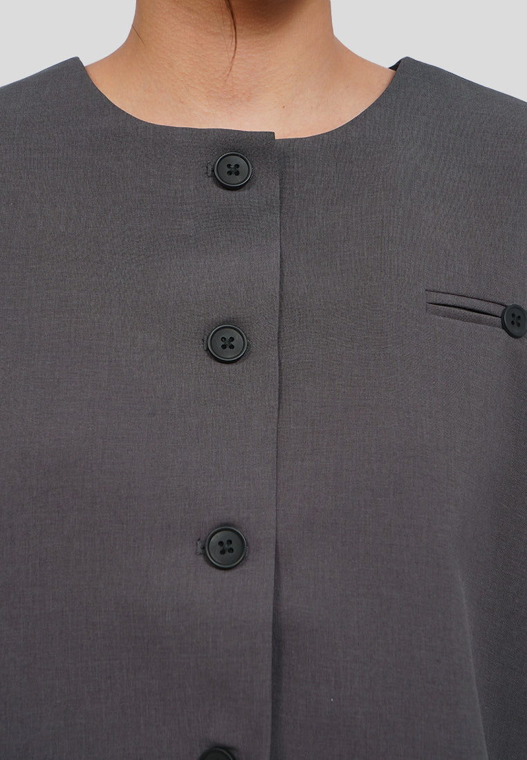 Cropped Boxy Vest