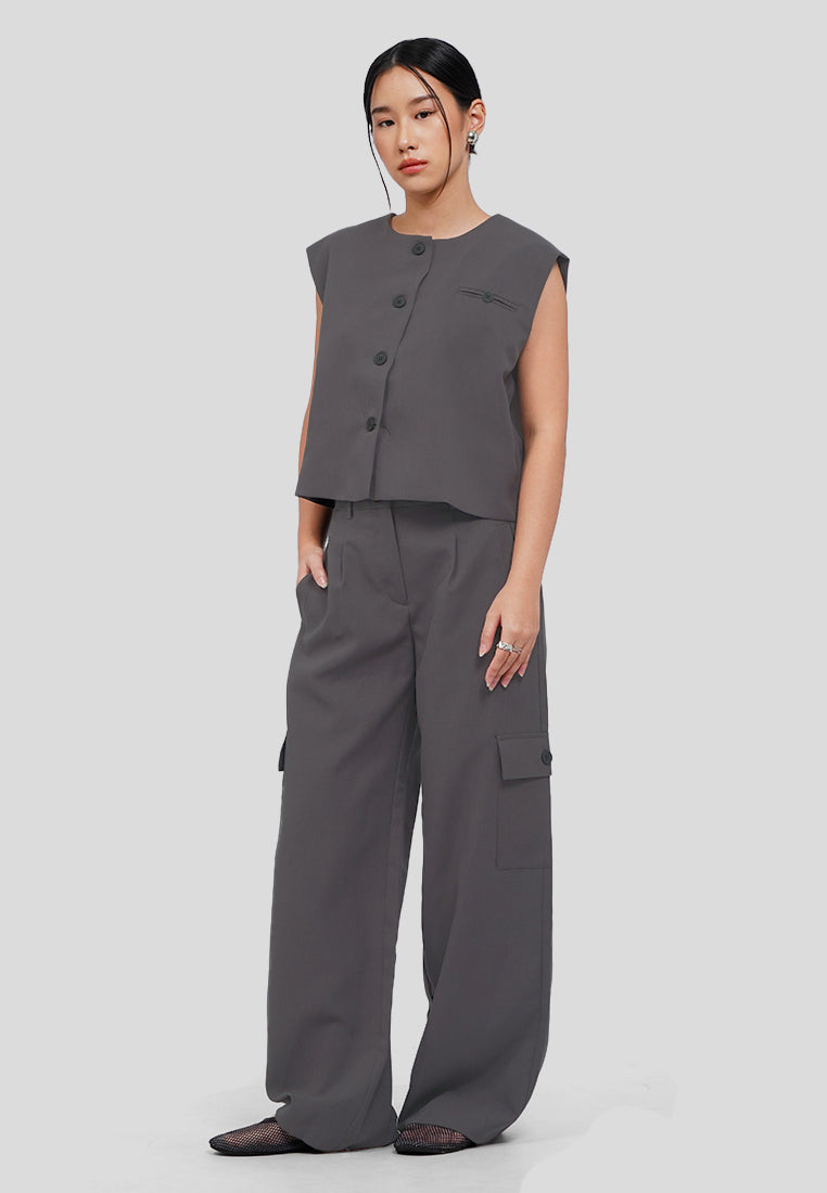 Cropped Boxy Vest