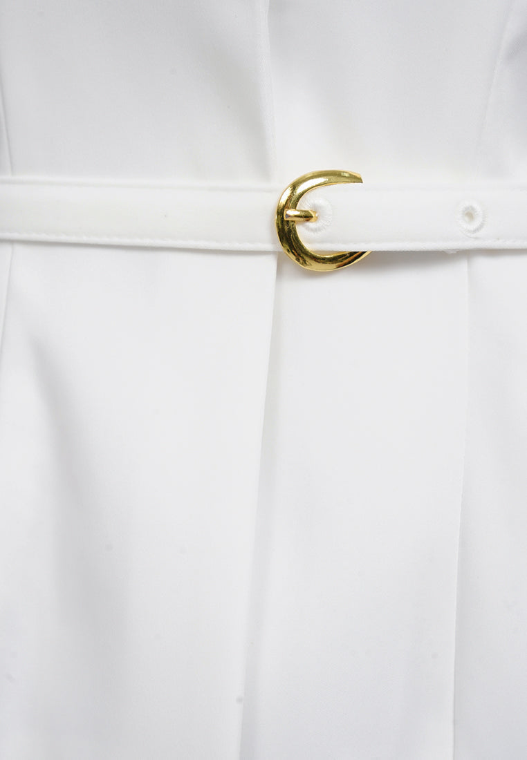 Belted Vest with Lapel