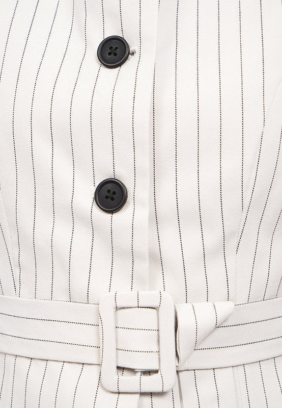 Round Neck Vest with Belt Details