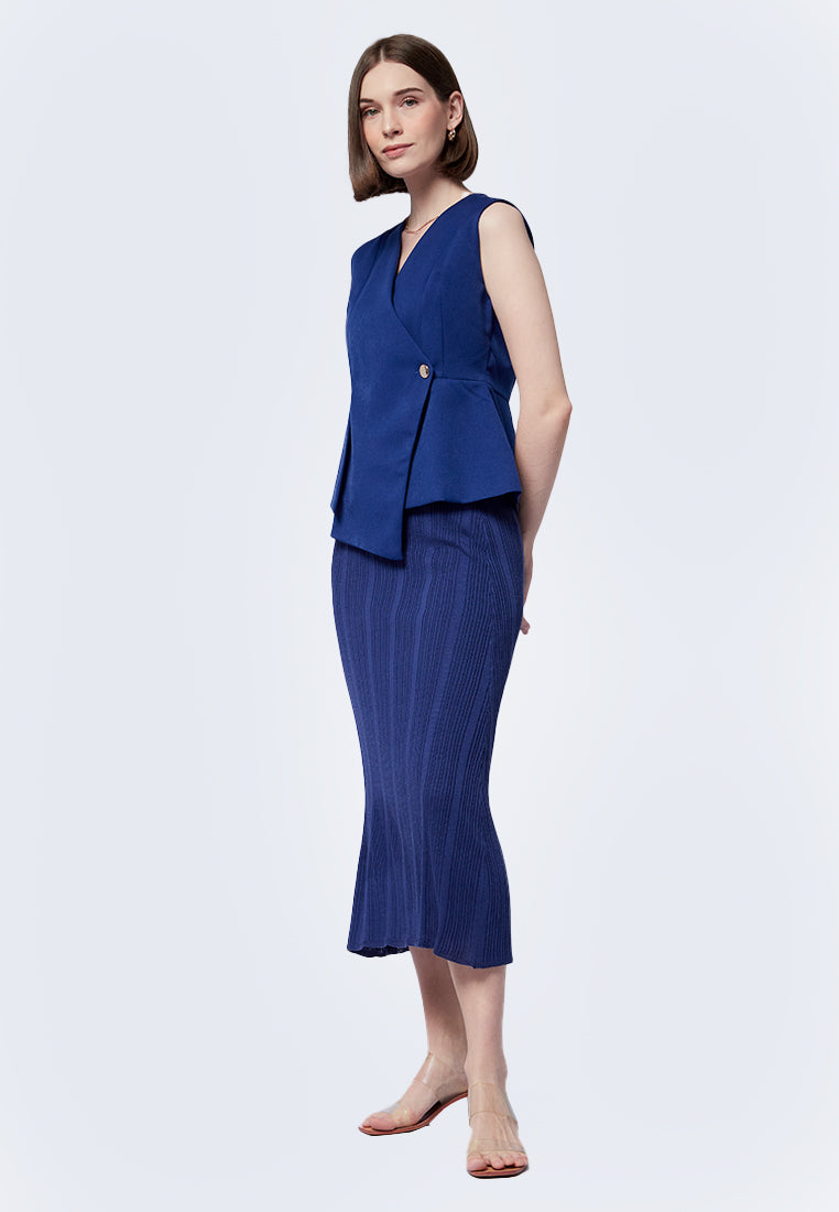 Vest with Asymmetrical Hem