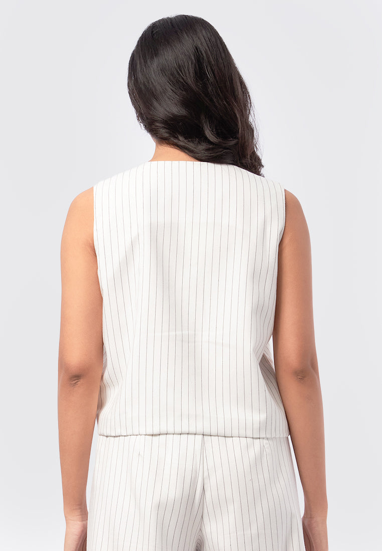Boxy Stripes Vest