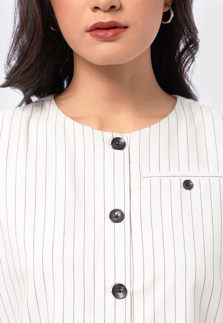 Boxy Stripes Vest