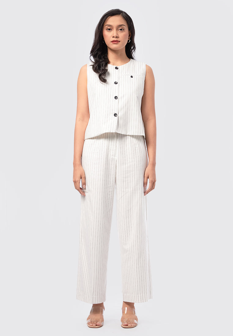 Boxy Stripes Vest