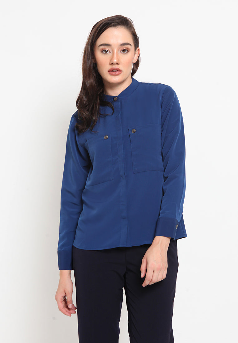Pocketed Detail Blouse