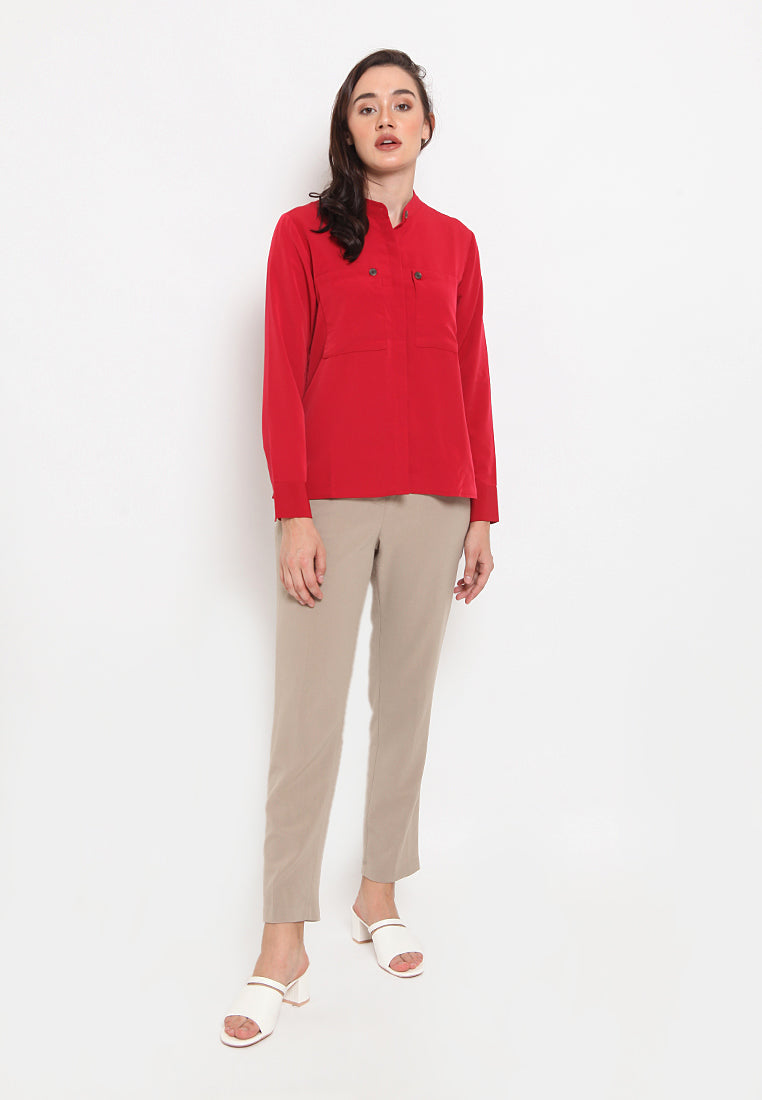 Pocketed Detail Blouse