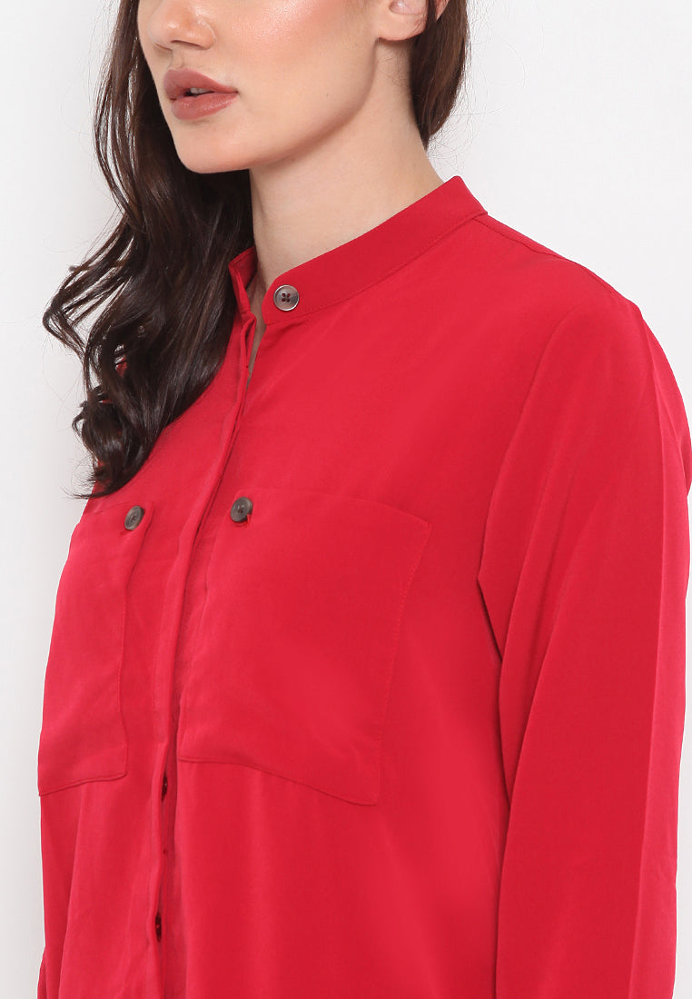 Pocketed Detail Blouse
