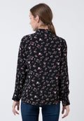 Floral Black Blouse Femme 20D004