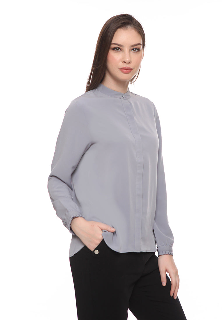 Frill collared blouse