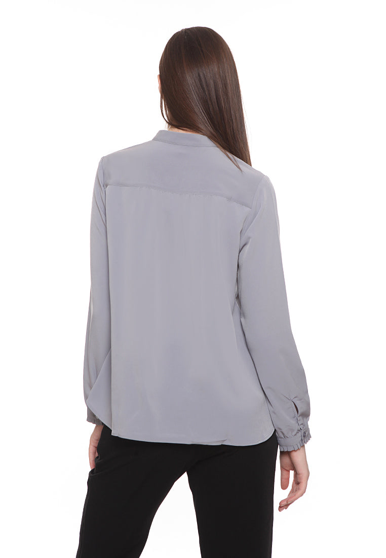 Frill collared blouse