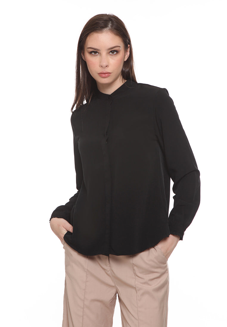 Frill collared blouse
