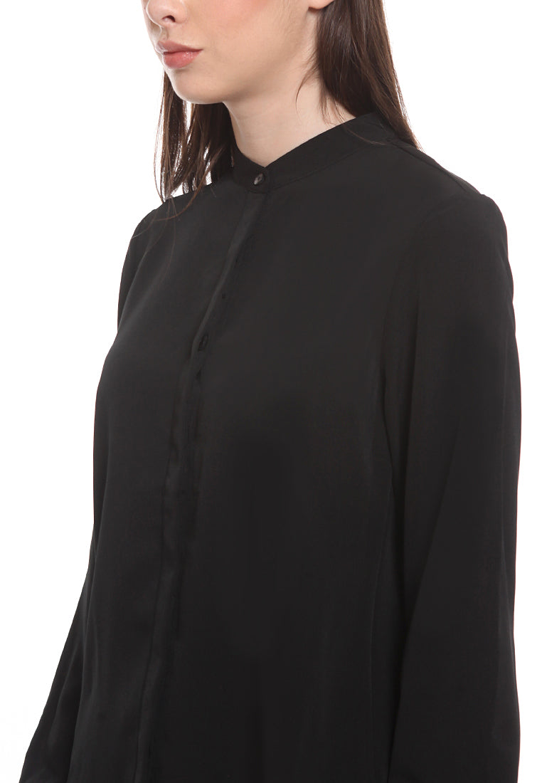 Frill collared blouse