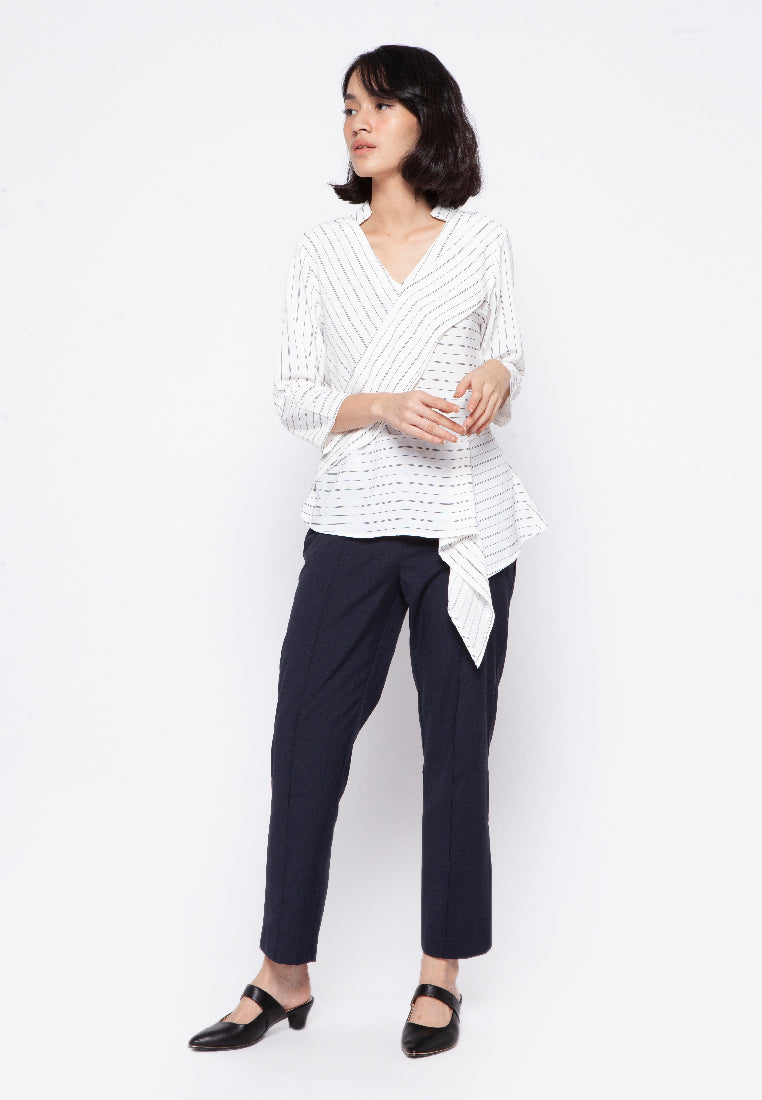 Asymmetrical Draped Blouse
