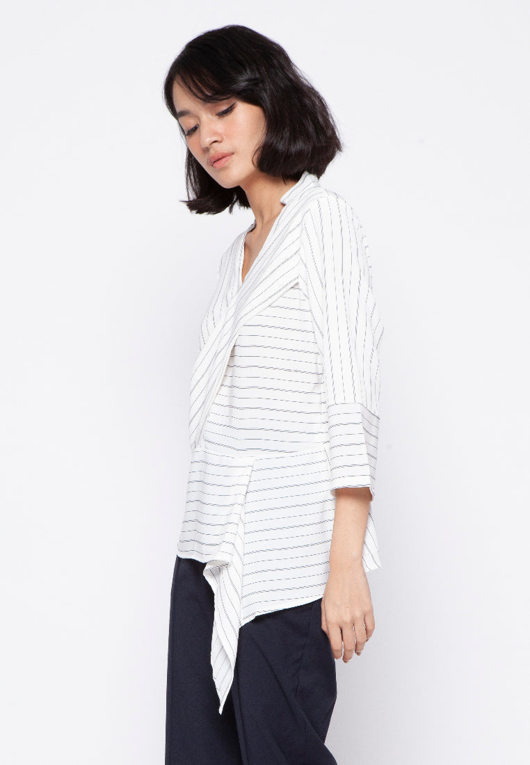 Asymmetrical Draped Blouse
