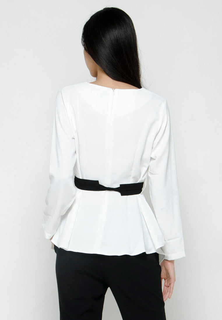 Asymmetric Hemline with Belt Detail