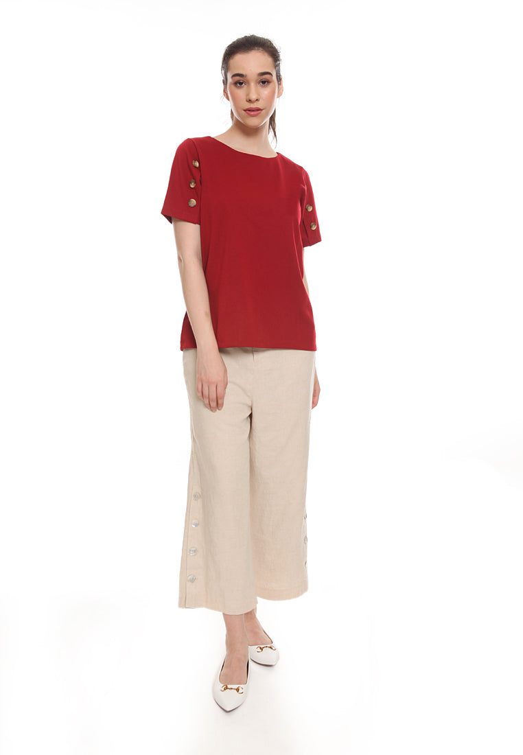 Blouse with Horn Buttons