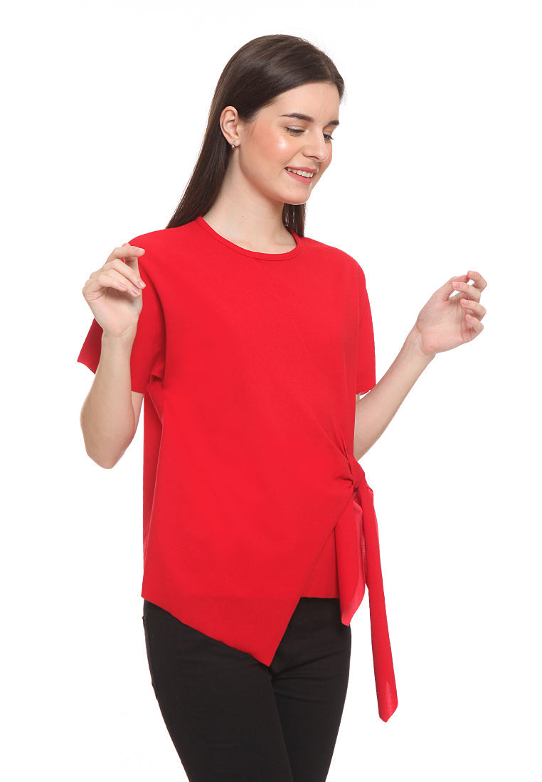 Blouse With Side Tie Detail