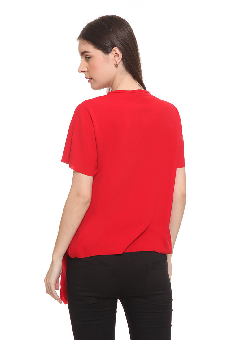 Blouse With Side Tie Detail