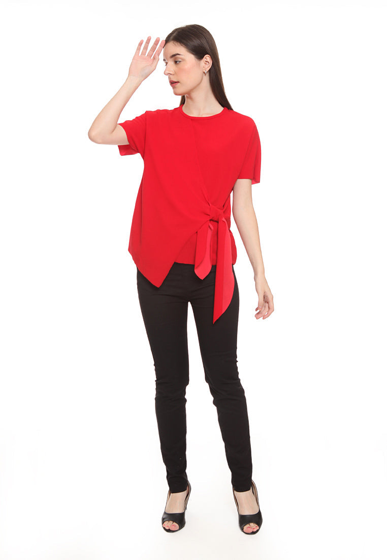 Blouse With Side Tie Detail