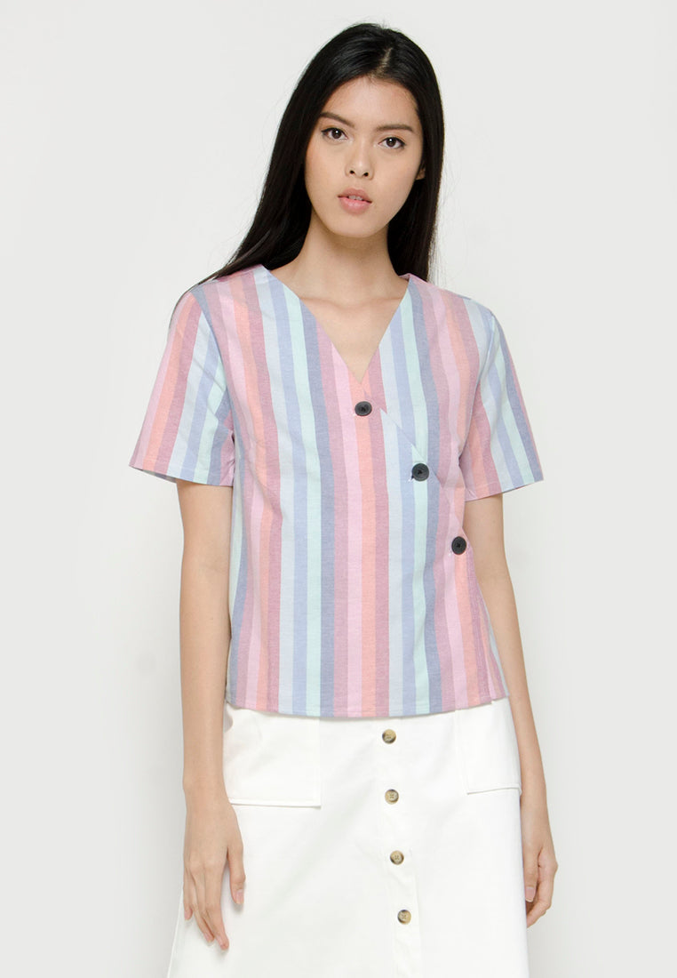 Blouse with Asymmetrical Placket