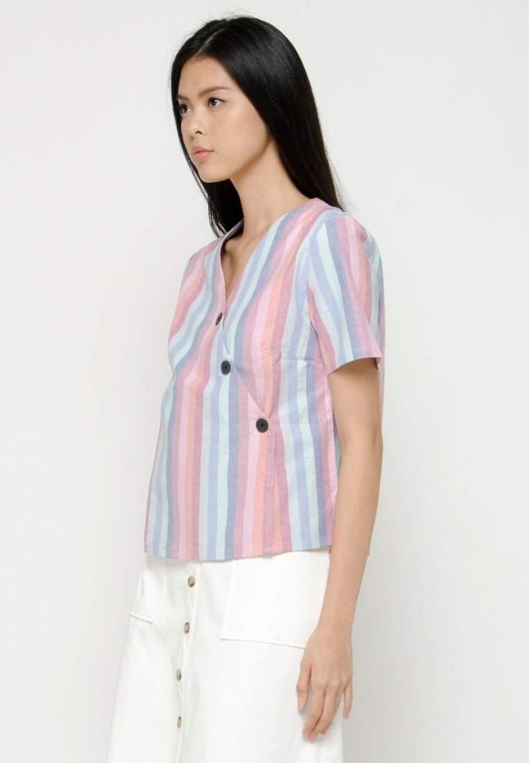 Blouse with Asymmetrical Placket