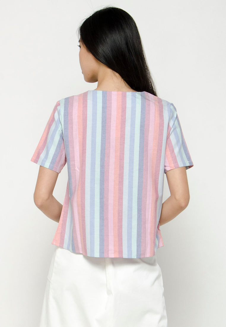Blouse with Asymmetrical Placket