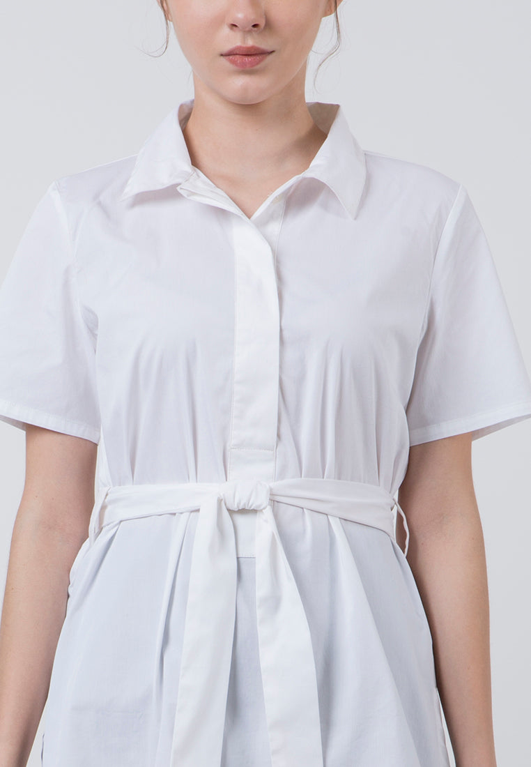 Belted Shirt Blouse Dynamic 20D060