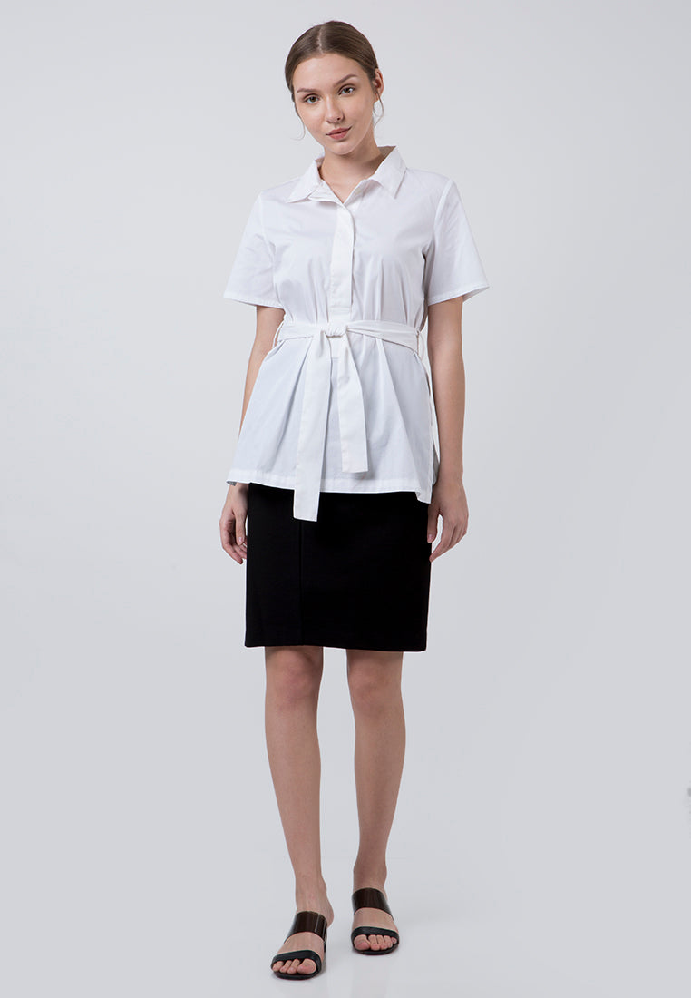 Belted Shirt Blouse Dynamic 20D060