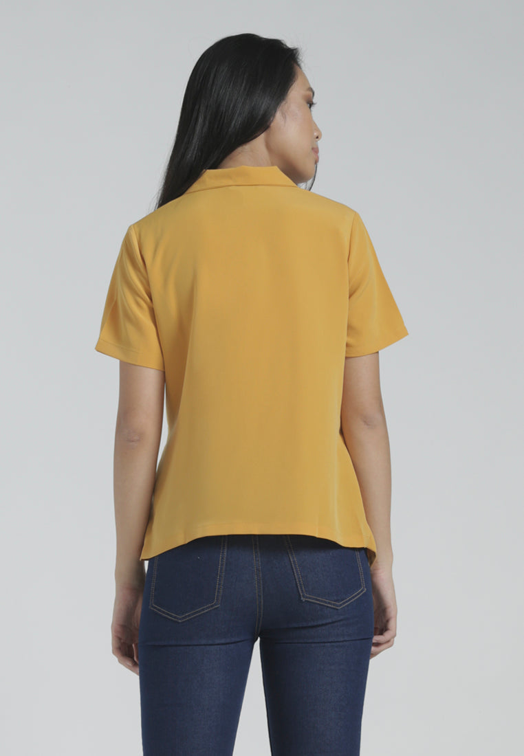 Front Tie Vintage Blouse