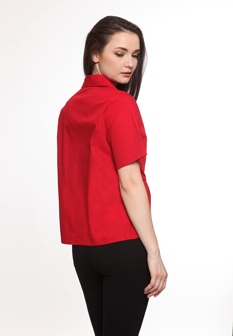 Unbalanced Collar Blouse