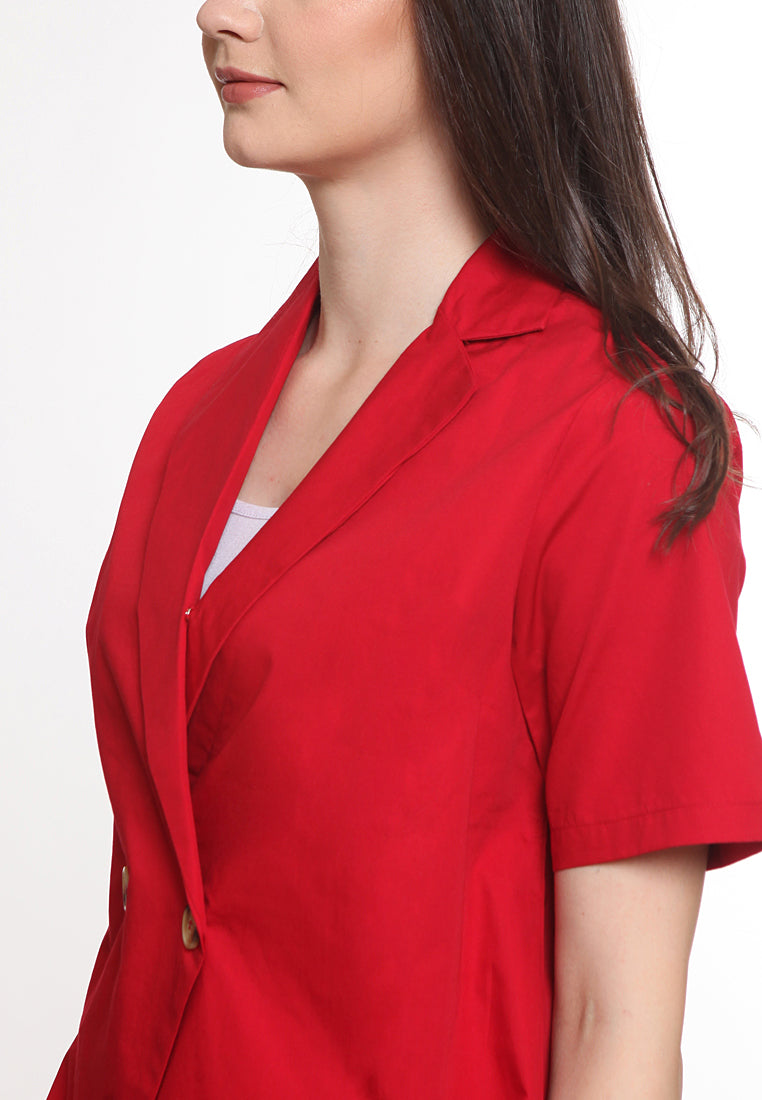 Unbalanced Collar Blouse