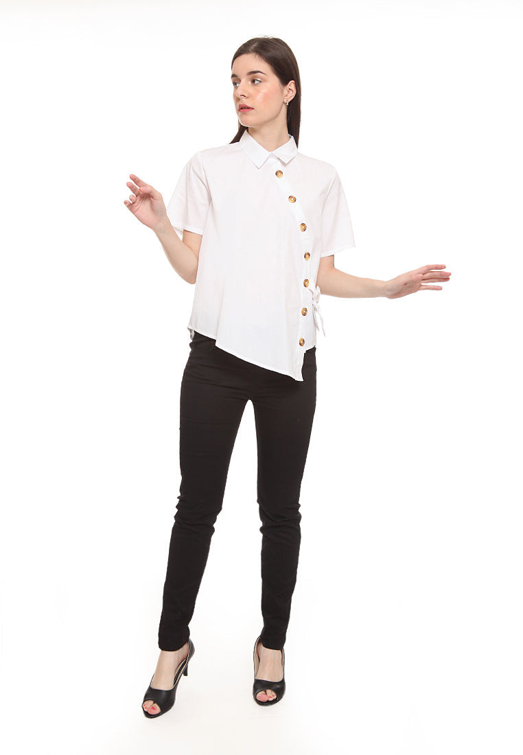 Asymetrical Blouse With Buttons