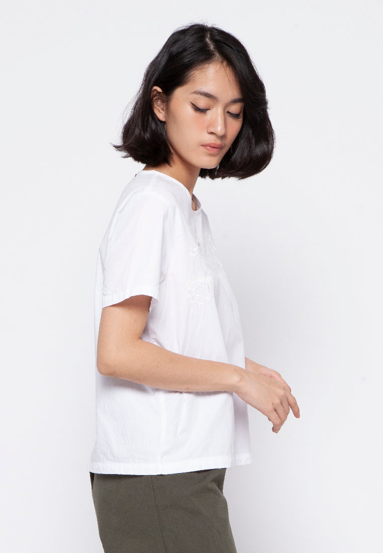 Blouse with Openwork Detail
