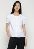 Blouse with Puff Sleeve Detail