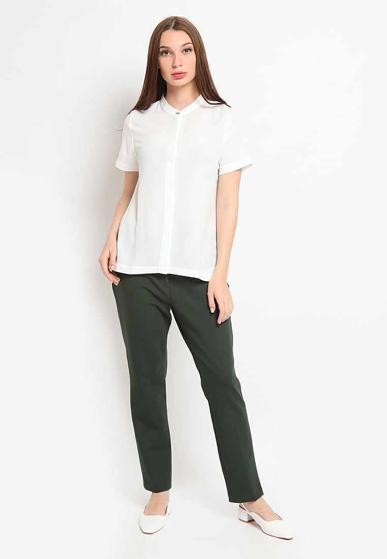 Chinese Collar Short Sleeve Shirt